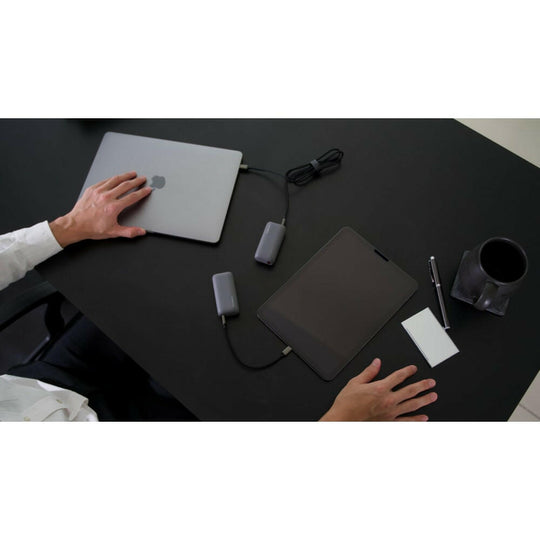 Grey Pixy Mini Compact Power Bank 5000mAh 20W Power Delivery Output charging iPad and Macbook Air